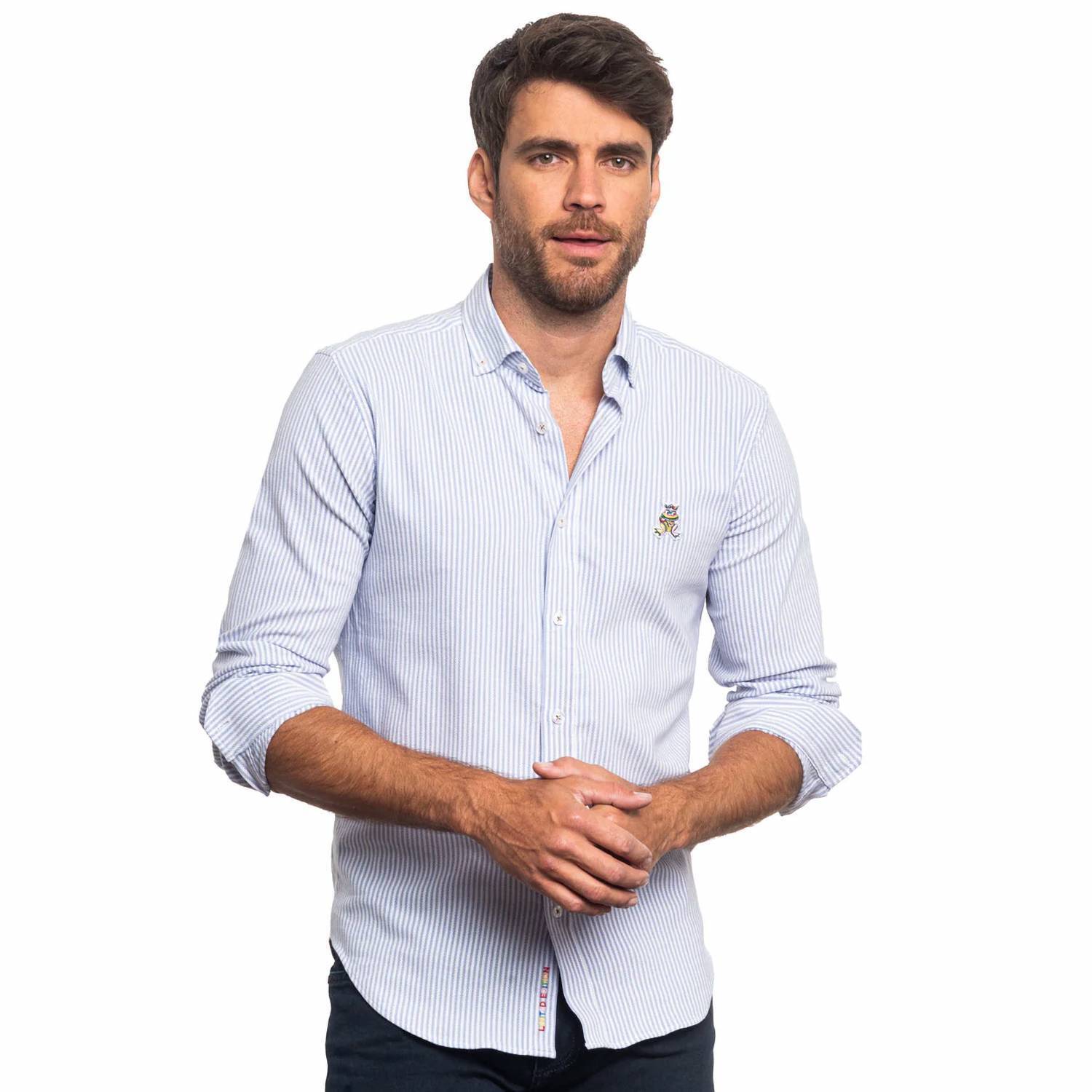 New Eight X The Softest Stripe Colores Edition Frog Shirt In Dusk Blue